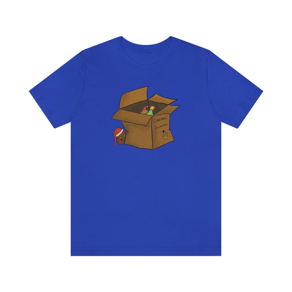 Xmas Box - Unisex Jersey Short Sleeve Tee T-Shirt Printify True Royal S 