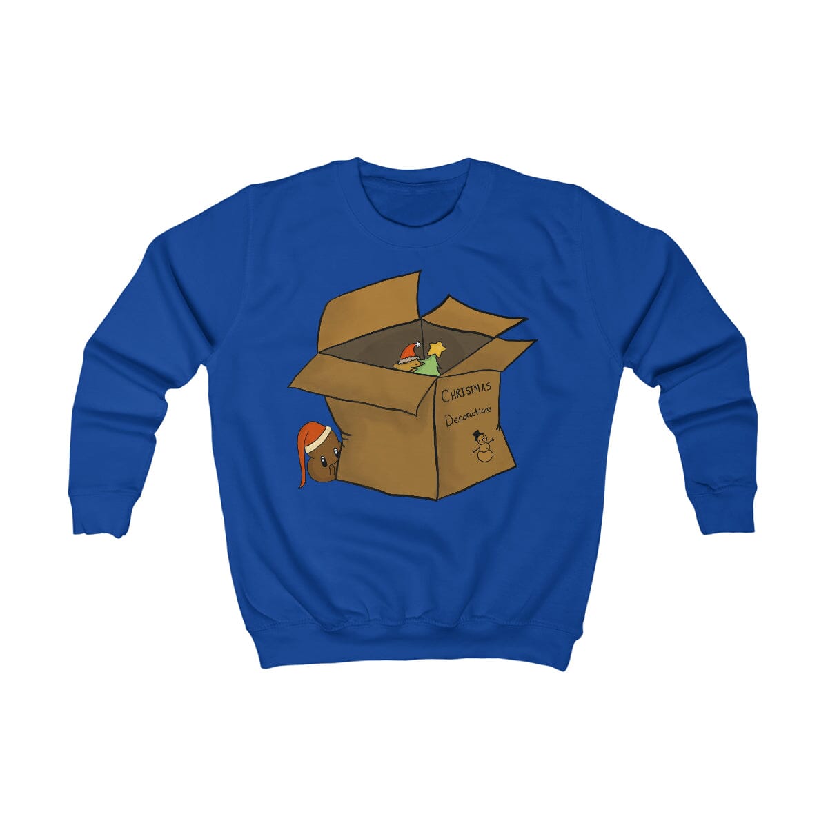 Xmas Box - Kids Sweatshirt Expensive Shipping Printify Royal Blue XS 
