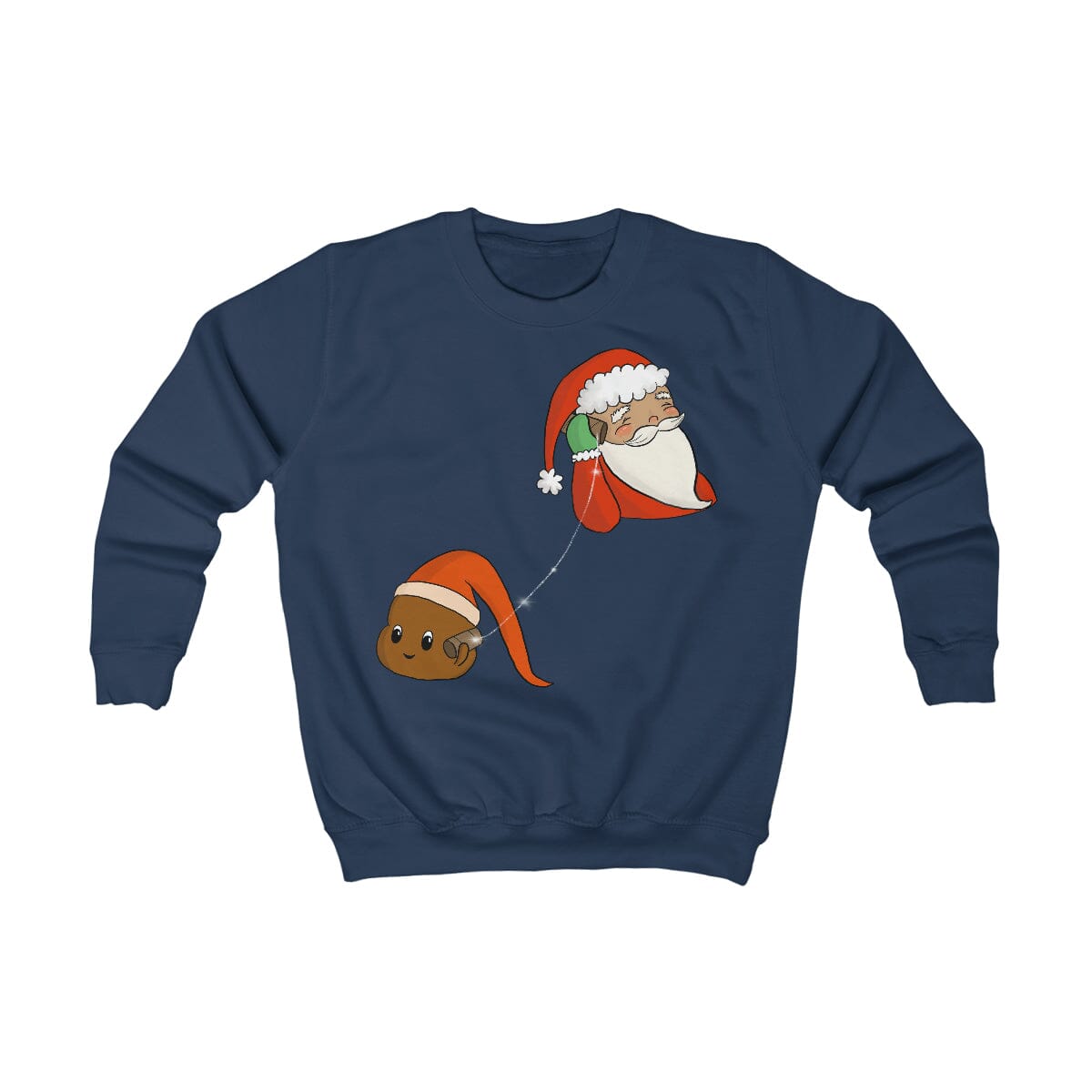 Santa Hotline - Kids Sweatshirt Expensive Shipping Printify Oxford Navy XS 