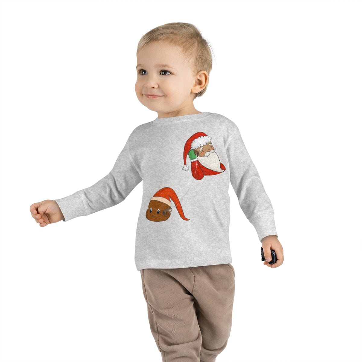 Santa Hotline - Toddler Long Sleeve Tee Kids clothes Printify 