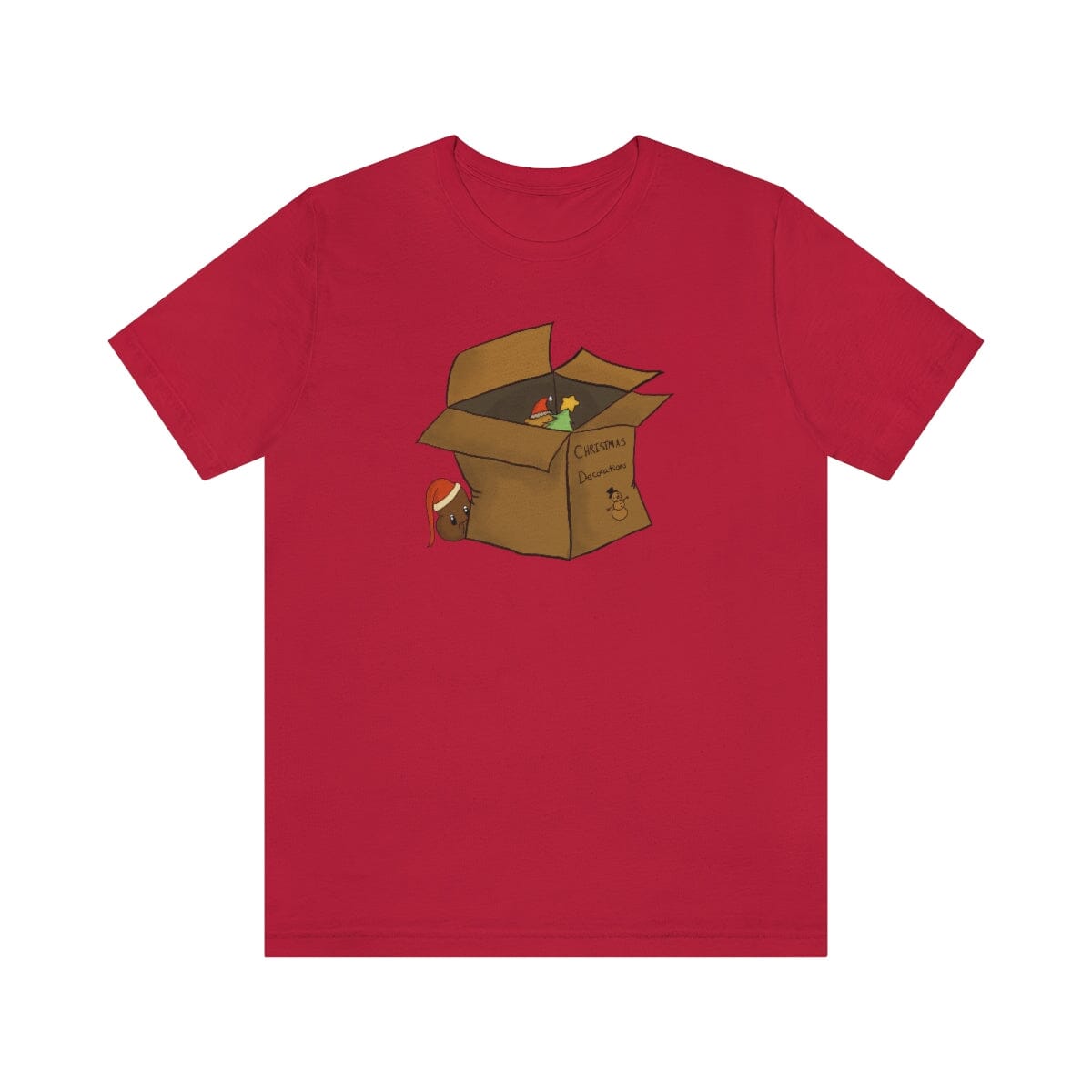 Xmas Box - Unisex Jersey Short Sleeve Tee T-Shirt Printify Red S 