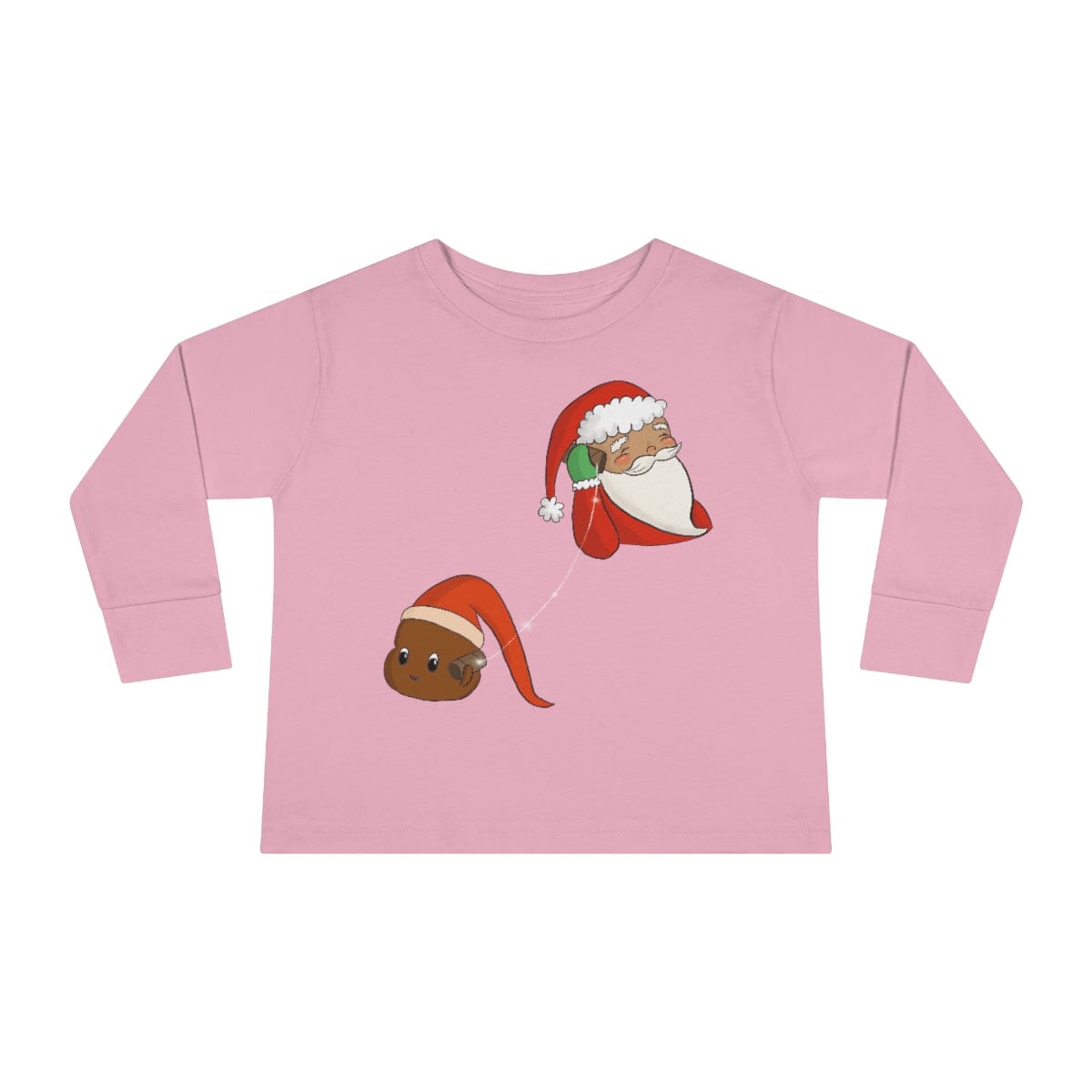 Santa Hotline - Toddler Long Sleeve Tee Kids clothes Printify Pink 2T 
