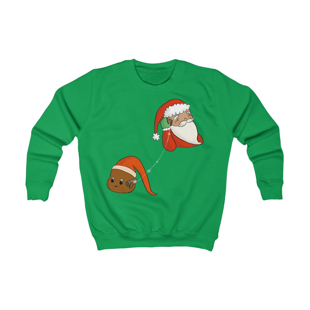 Santa Hotline - Kids Sweatshirt Expensive Shipping Printify Kelly Green S 