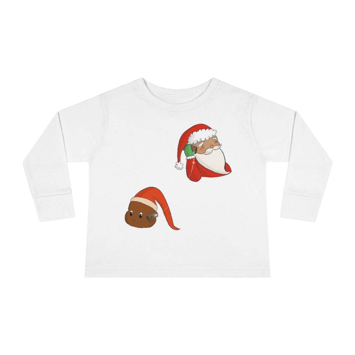 Santa Hotline - Toddler Long Sleeve Tee Kids clothes Printify White 2T 