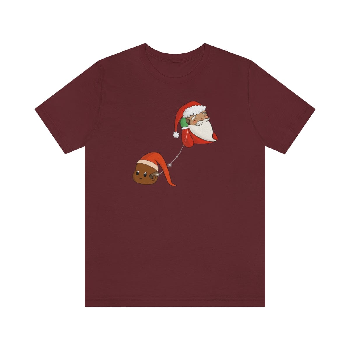 Santa Hotline - Unisex Jersey Short Sleeve Tee T-Shirt Printify Maroon S 