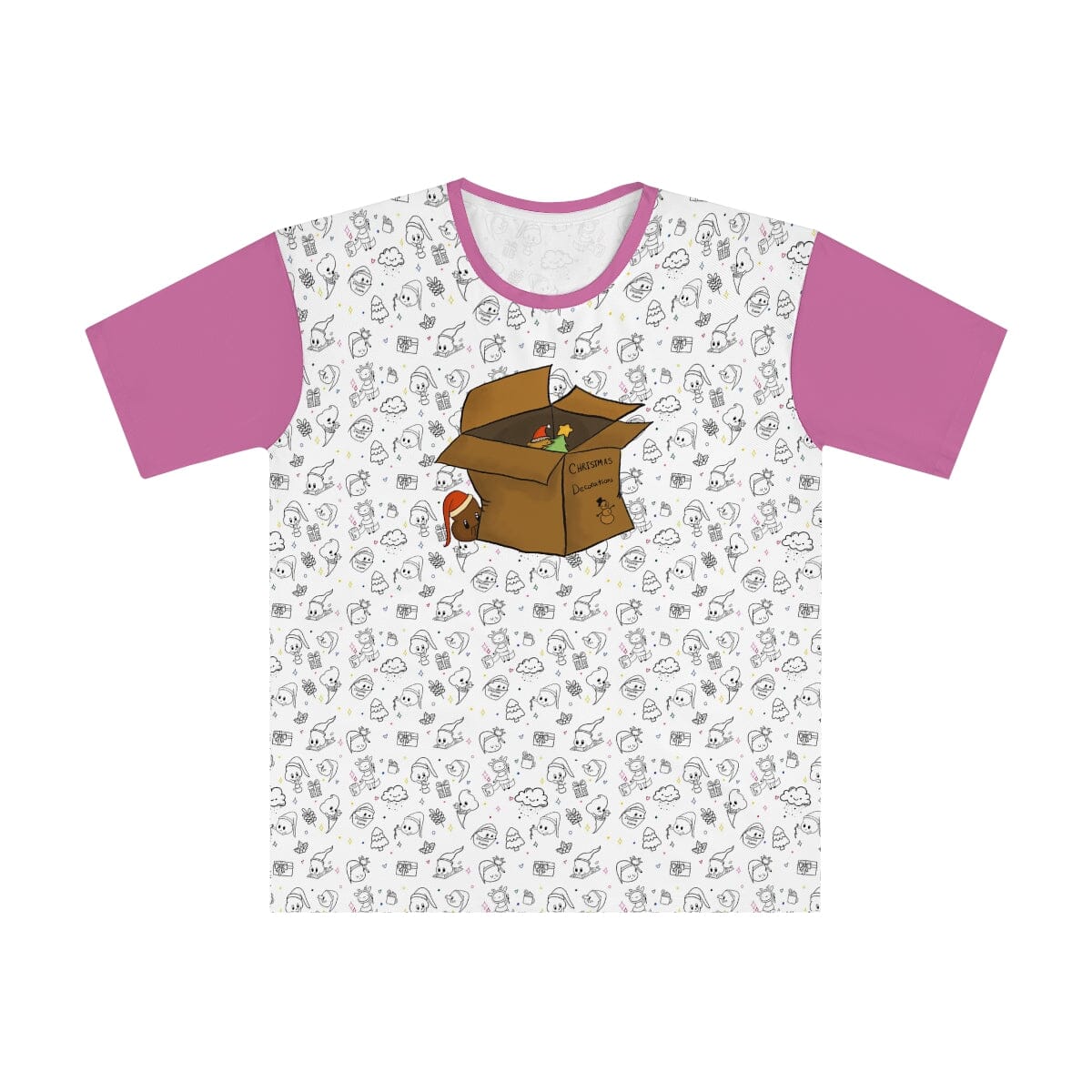 Xmas Box - Men's Loose T-shirt Pink Expensive Shipping Printify 