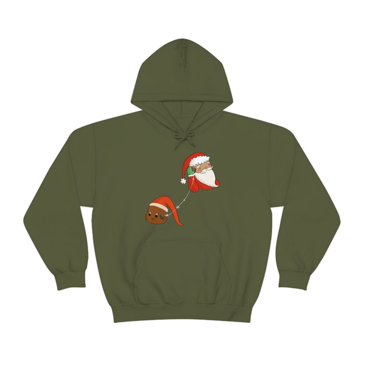 Santa Hotline - Unisex Heavy Blend™ Hooded Sweatshirt Hoodie Printify Military Green S 
