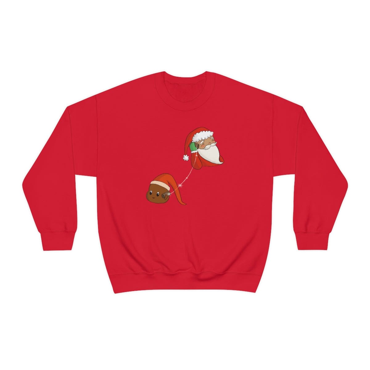 Santa Hotline - Unisex Heavy Blend™ Crewneck Sweatshirt Sweatshirt Printify S Red 