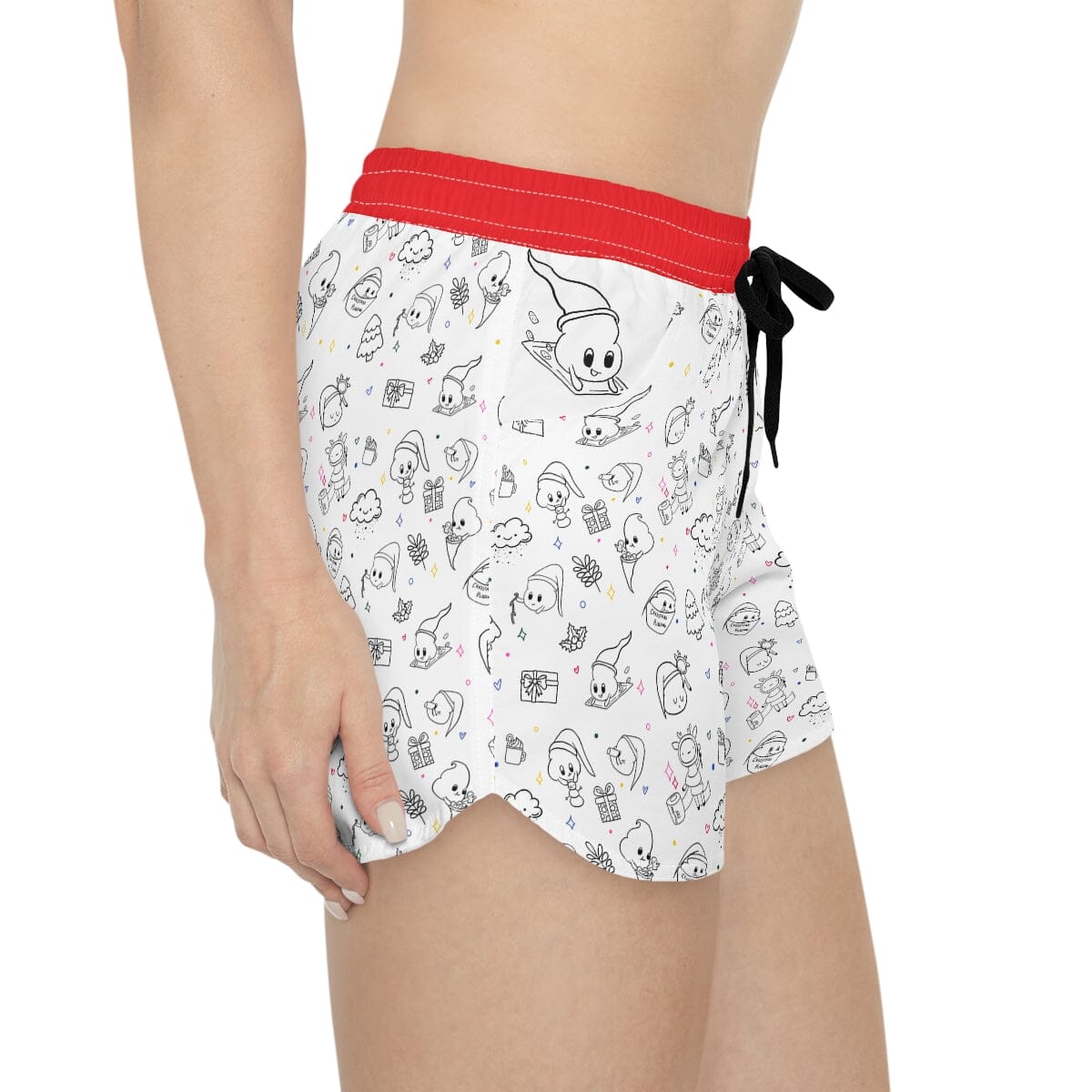 Poop Print - Women's Casual Shorts Red Expensive Shipping Printify 