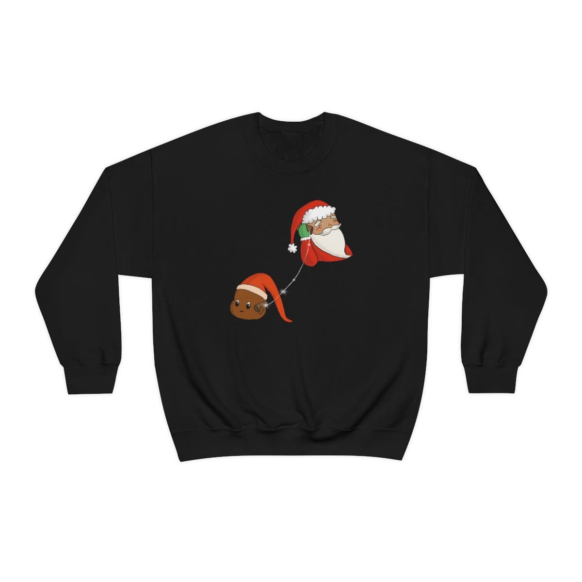Santa Hotline - Unisex Heavy Blend™ Crewneck Sweatshirt Sweatshirt Printify S Black 