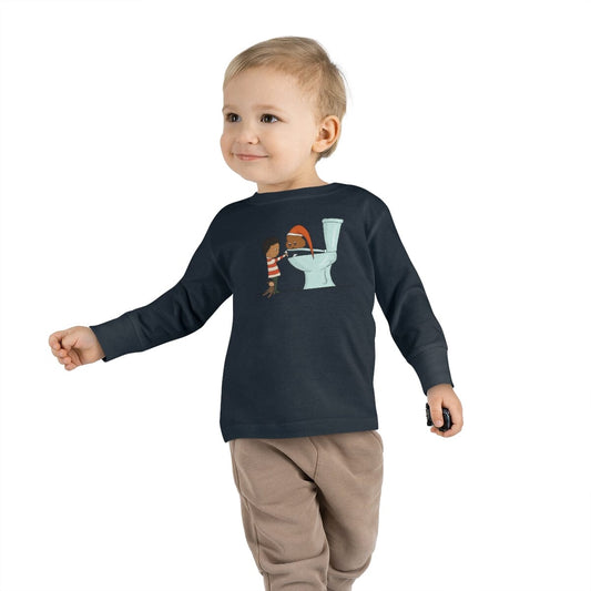 TPP - Toddler Long Sleeve Tee Kids clothes Printify Navy 2T 