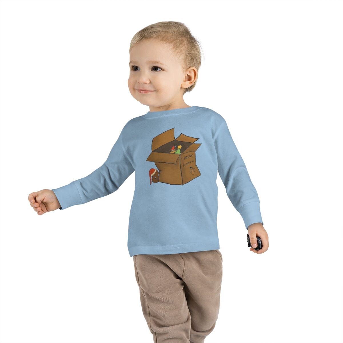 Xmas Box - Toddler Long Sleeve Tee Kids clothes Printify 