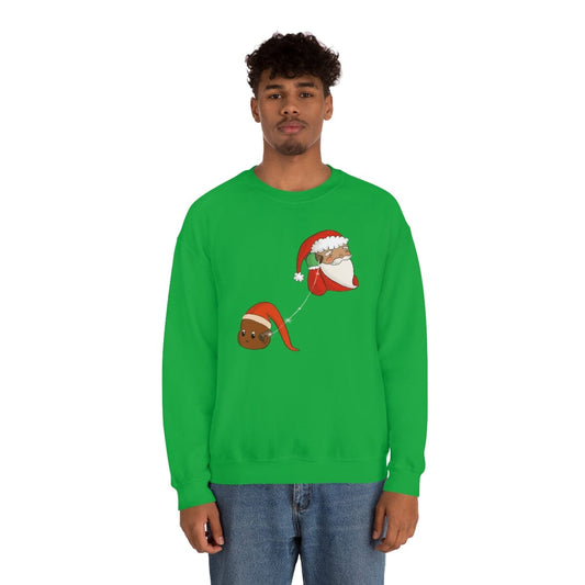 Santa Hotline - Unisex Heavy Blend™ Crewneck Sweatshirt Sweatshirt Printify S Irish Green 