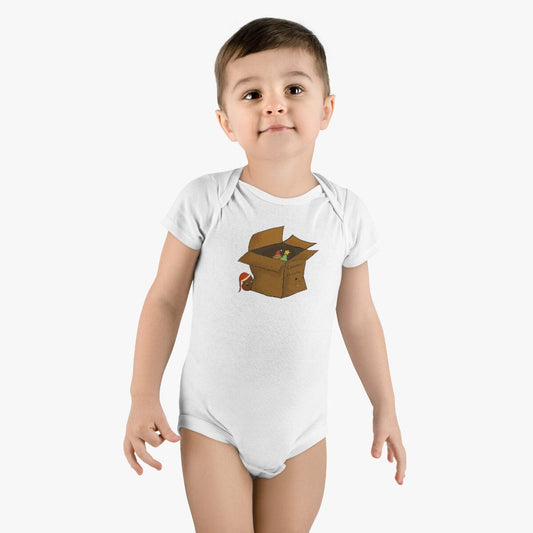 Xmas Box - Onesie® Organic Baby Bodysuit Kids clothes Printify White Preemie 