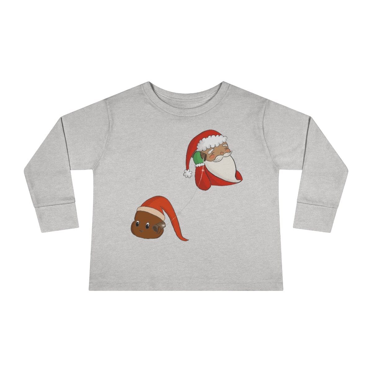 Santa Hotline - Toddler Long Sleeve Tee Kids clothes Printify Heather 2T 