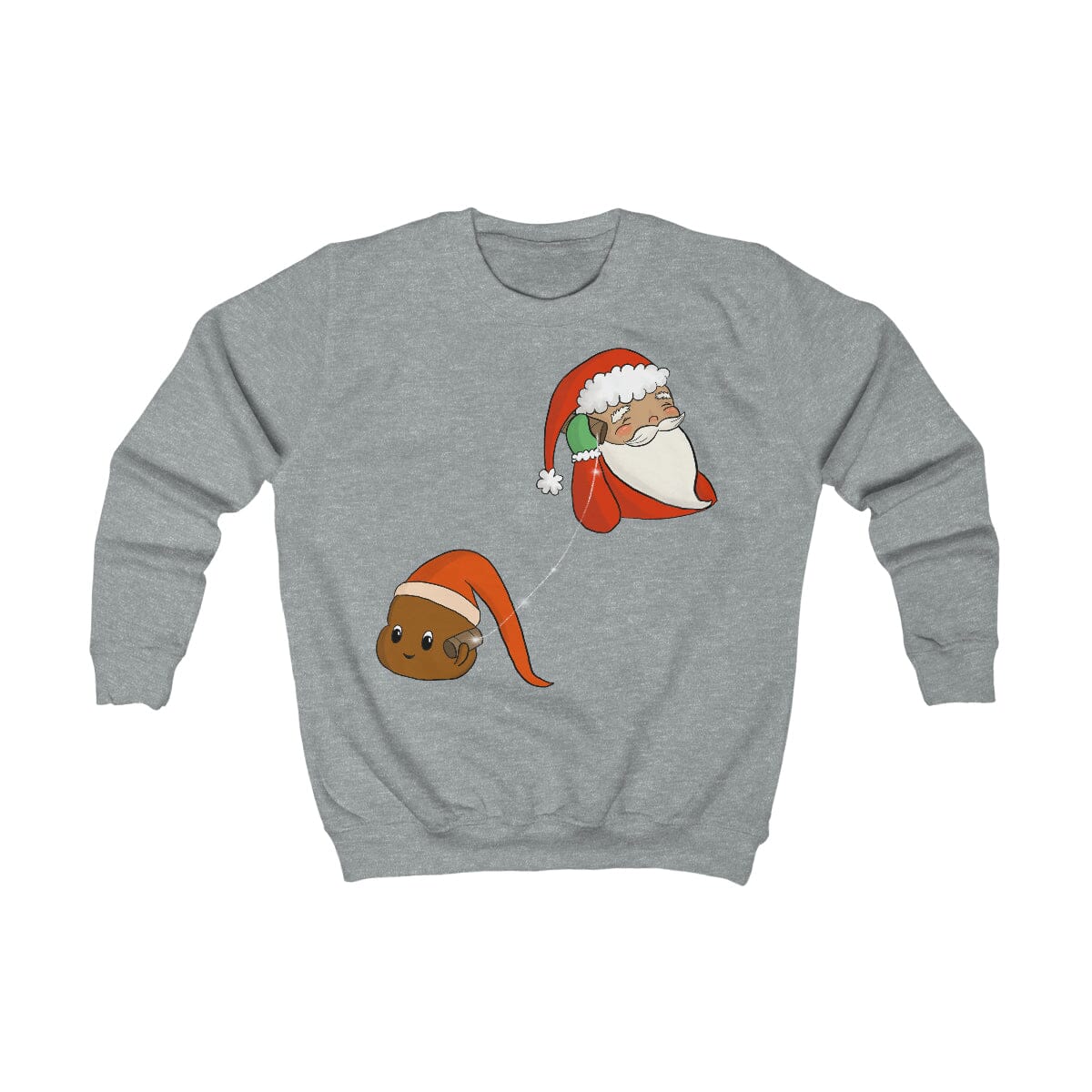 Santa Hotline - Kids Sweatshirt Expensive Shipping Printify Heather Grey S 