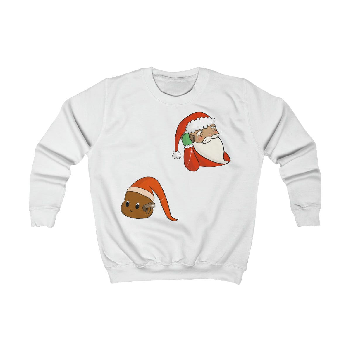 Santa Hotline - Kids Sweatshirt Expensive Shipping Printify Arctic White S 