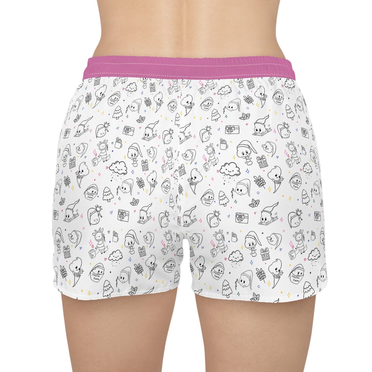 Poop Print - Women's Casual Shorts Pink Expensive Shipping Printify 