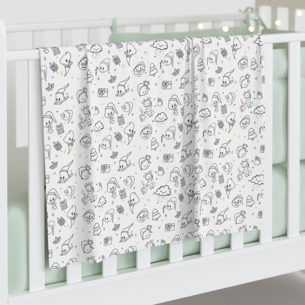 Poop Print - Baby Swaddle Blanket Home Decor Printify 30" × 40" White 