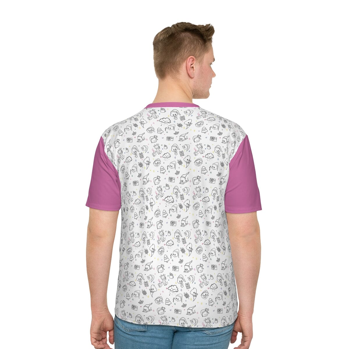 Xmas Box - Men's Loose T-shirt Pink Expensive Shipping Printify 