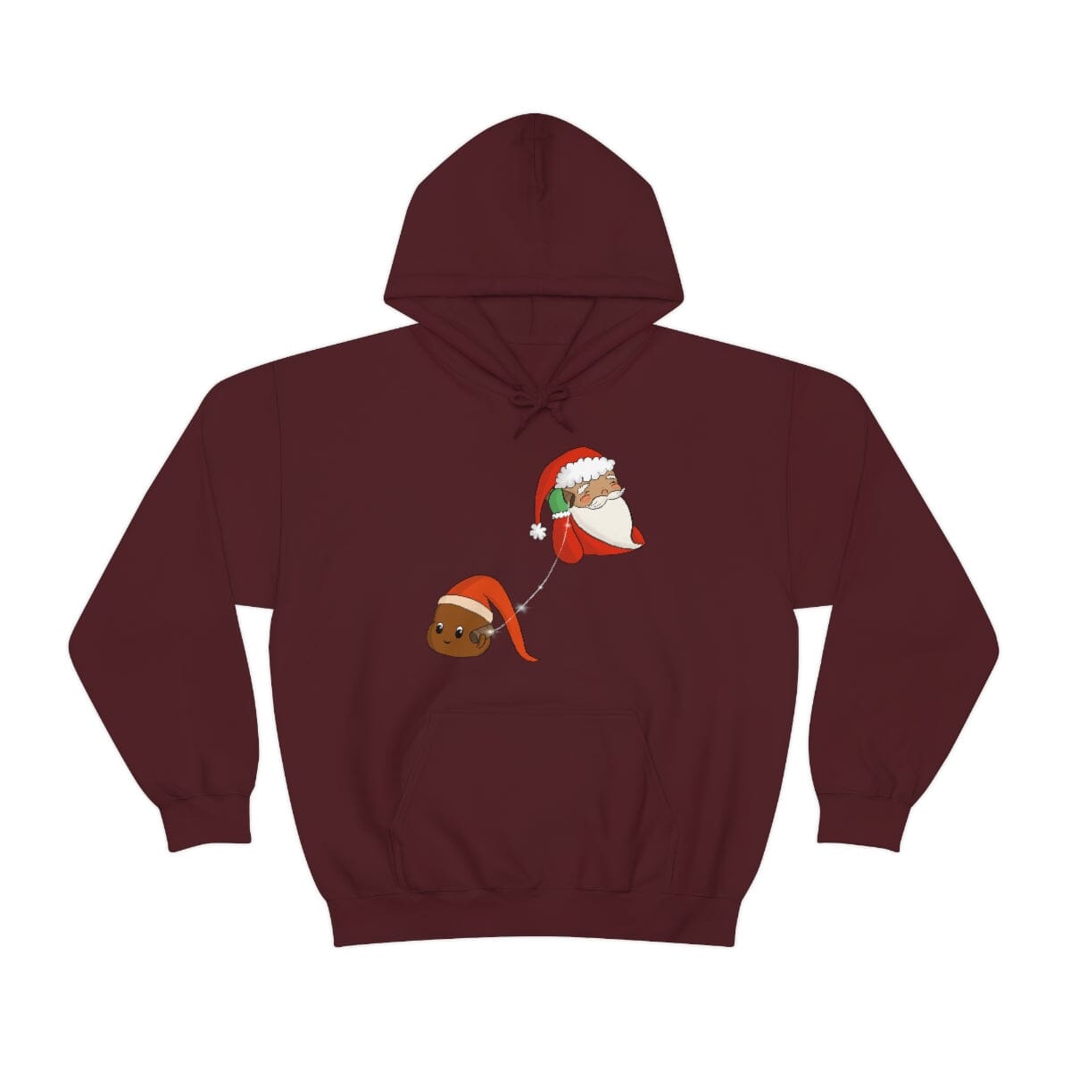 Santa Hotline - Unisex Heavy Blend™ Hooded Sweatshirt Hoodie Printify Maroon S 