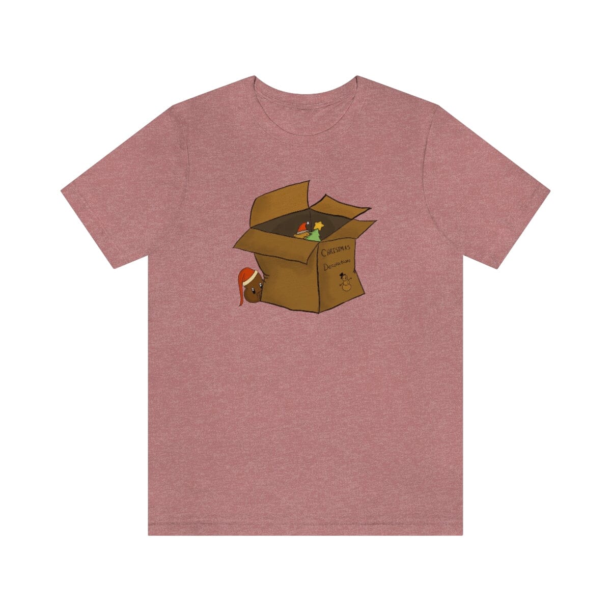 Xmas Box - Unisex Jersey Short Sleeve Tee T-Shirt Printify Heather Mauve 2XL 